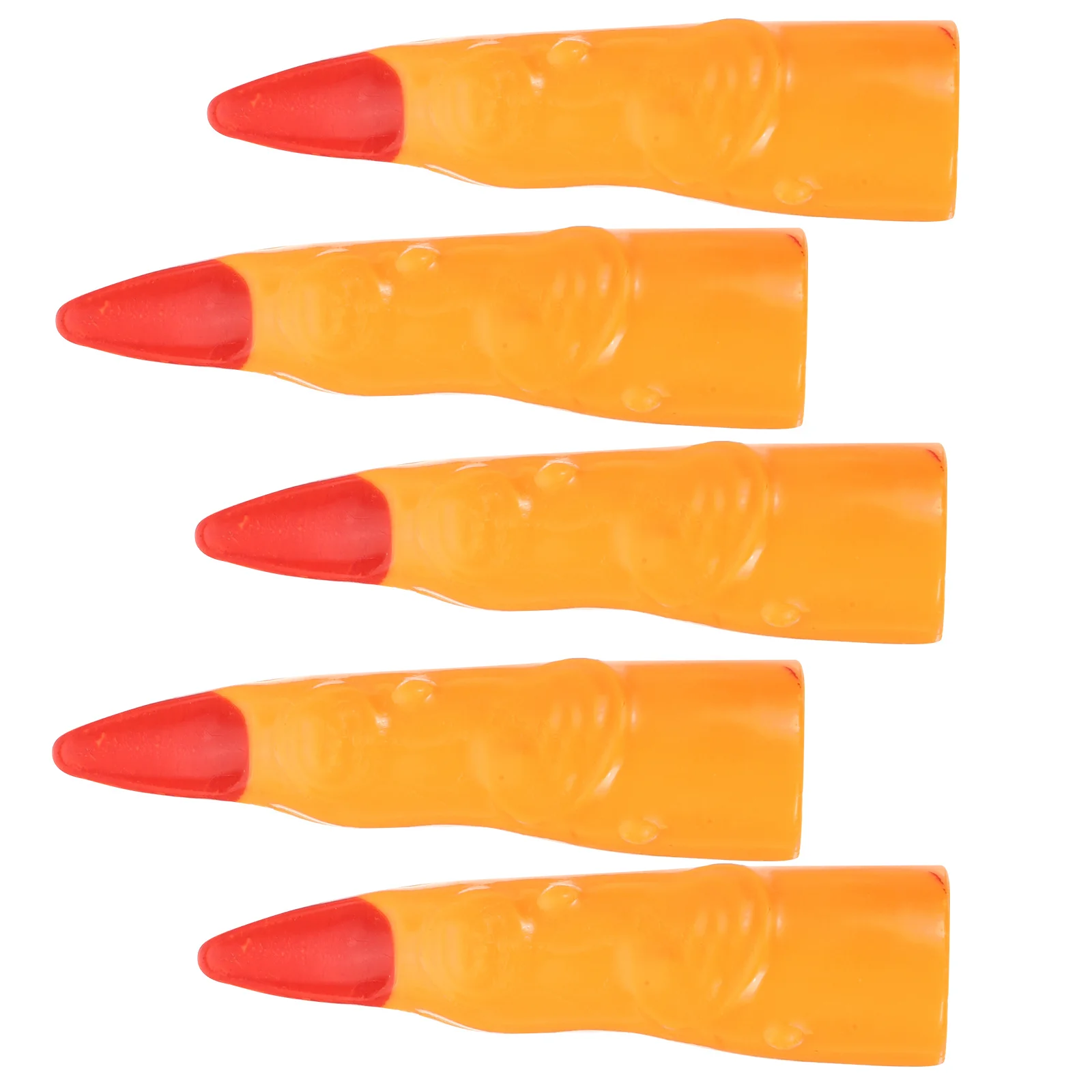 5 pezzi di plastica dita di strega finte puntelli cosplay di Halloween coperture per dita spaventose scherzo di partito dita finte dita di strega di Halloween