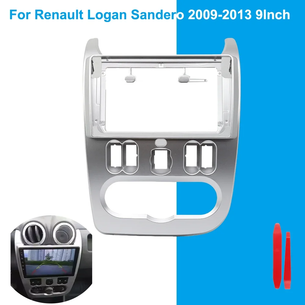 

9inch 7inch(LHD) Head Unit Car Radio Fascia For RENAULT Logan 1 2 Din 2009-2015 Car Stereo Surround Trim