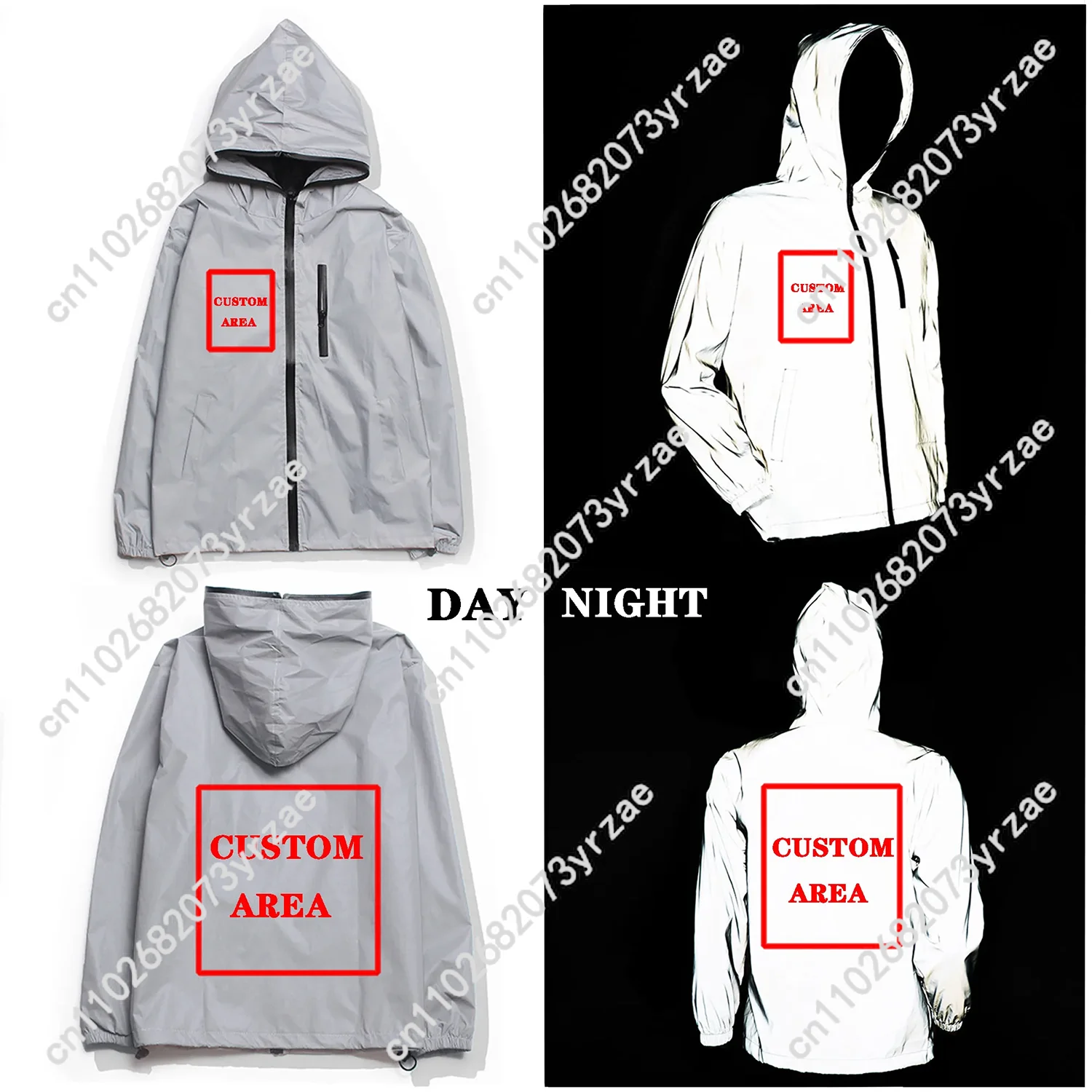 The Who Reflective Jacket Mens Womens Youth Coat Zipper Hooded Sweatshirt Cycling Hiking Personality Windbreaker Customize Tops