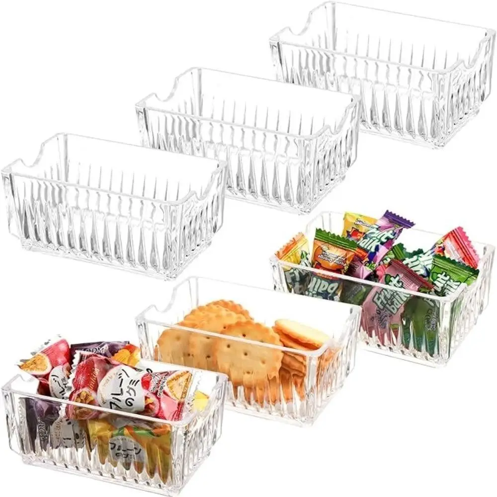 

Gifts Transparent Tea Bags Storage Box Acrylic Sugar Bag Stand Home Table Organizer Large Capacity Sugar Packet Sorting Case