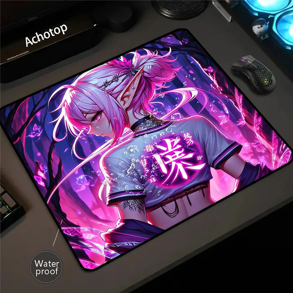 Aniem Girl 100% Waterproof Mouse Pad Gamer Mouse Mat Office Rubber Desk Mats Computer Gaming Speed Keyboard Pads 450x400mm