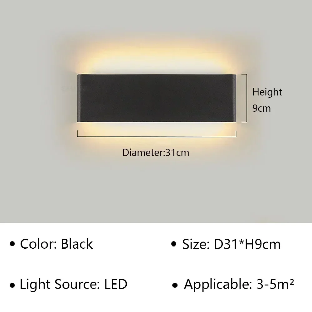 DAMIASMIL Moderne LED-Wandleuchte für Nachttisch, Wohnzimmer, Treppen, Gang, Badezimmer, Heimdekoration, Wandleuchte, Innenbeleuchtung, Glanz 7