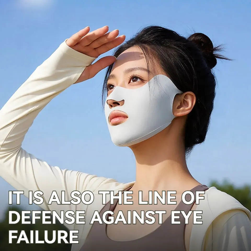 LOOGDEEL New Breathable Ice Silk Mask Anti-UV Riding Face Mask Protect The Corners of The Eyes Washable Dustproof Sunscreen Mask