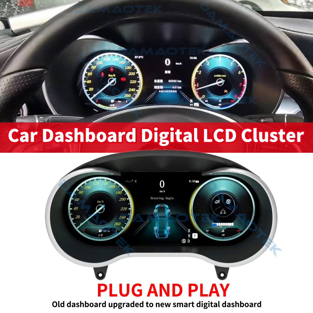 

Damaotek Car Dashboard Digital LCD Cluster For Mercedes W205 2015 - 2018 Multimedia Cockpits Panel Support Multiple Language