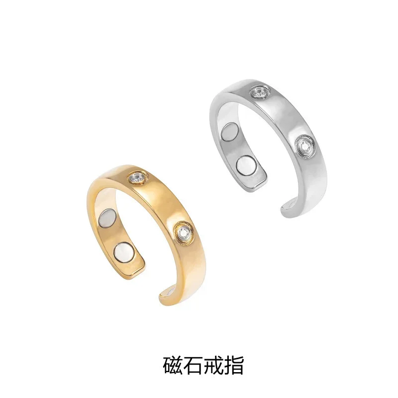 Cincin Terapi magnetik pria dan wanita, cincin Terapi magnetik pria dan wanita, pembukaan mode, cincin magnetik dapat disesuaikan, cincin penghilang rasa sakit, hadiah dewasa