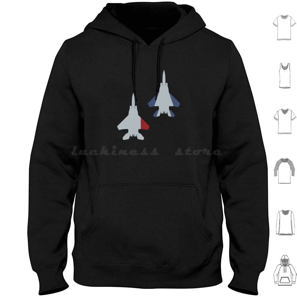 Ace Combat Galm Team Hoodies Long Sleeve Ace Combat Aviation Video Game Fighter Jet Squadron Pixy Cipher Strangereal