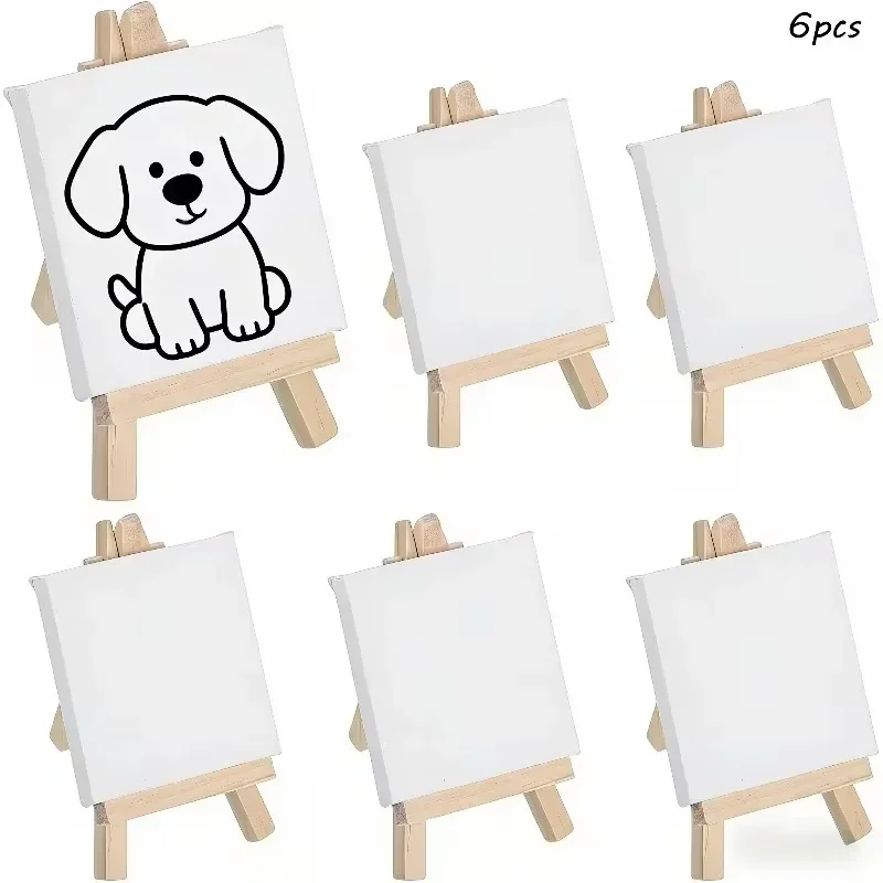 6/12set Mini Wooden Easel For Art Holder Artwork Display And Art Painting Drawing