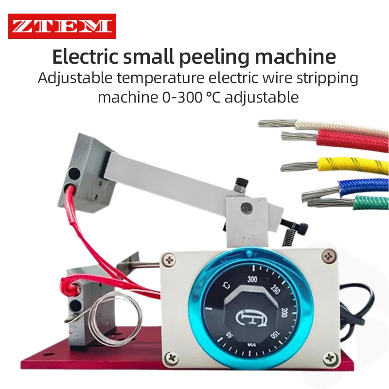 

ZTEN Wire Stripping Machine Adjustable Temperature Foot Pedal Wires Stripper Peeling Cutting Wire Processing Equipment