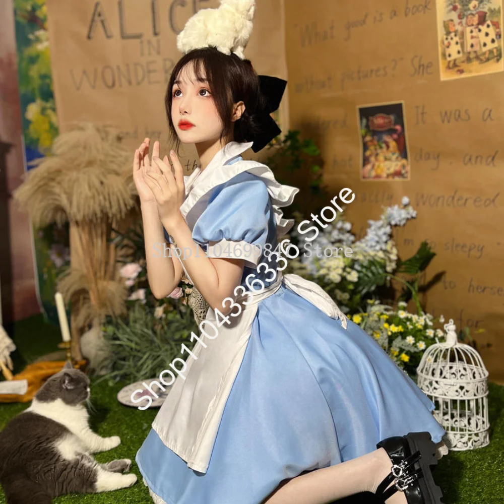 فتاة الأميرة تأثيري حلي لوليتا فستان خادمة المئزر فانتازيا كرنفال هالوين ازياء للنساء حفلة تنكرية XXS-XXXL