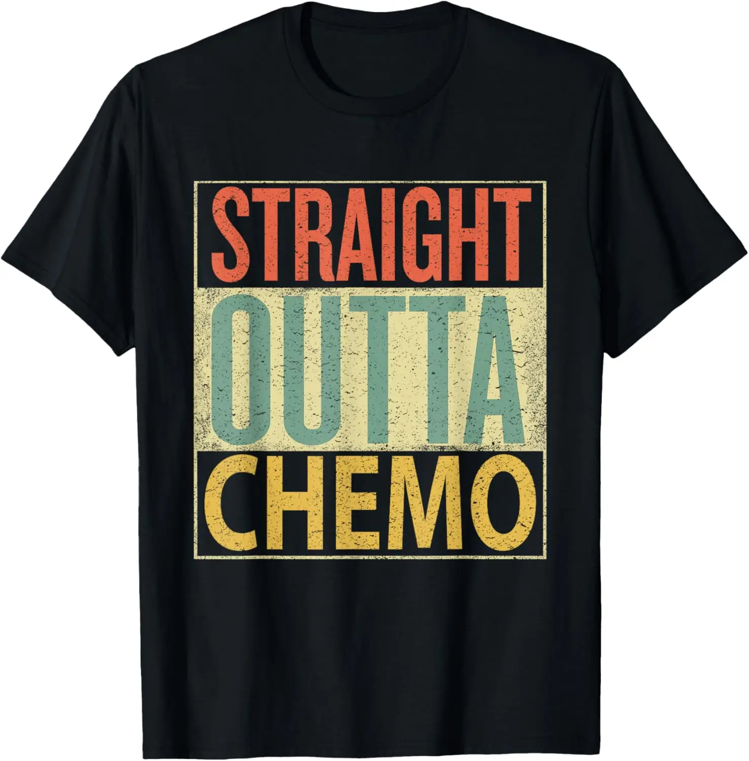 

Рубашка Straight Outta Chemo. Забавная футболка Винтажная футболка в стиле ретро