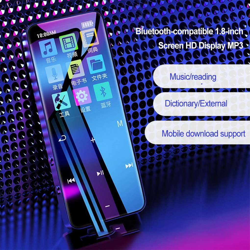 Reproductor de pantalla HD compatible con Bluetooth, MP3, MP4, música, deportes domésticos