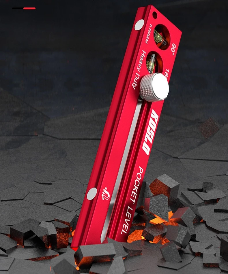 Holzbearbeitungswerkzeuge Magnetisches Präzisions-Taschenlineal Schiebelineal Zoll/Metrisch T-Schiene Metall-Schiebestopperelemente Aluminium-Präzisionswerkzeug – Detail 9