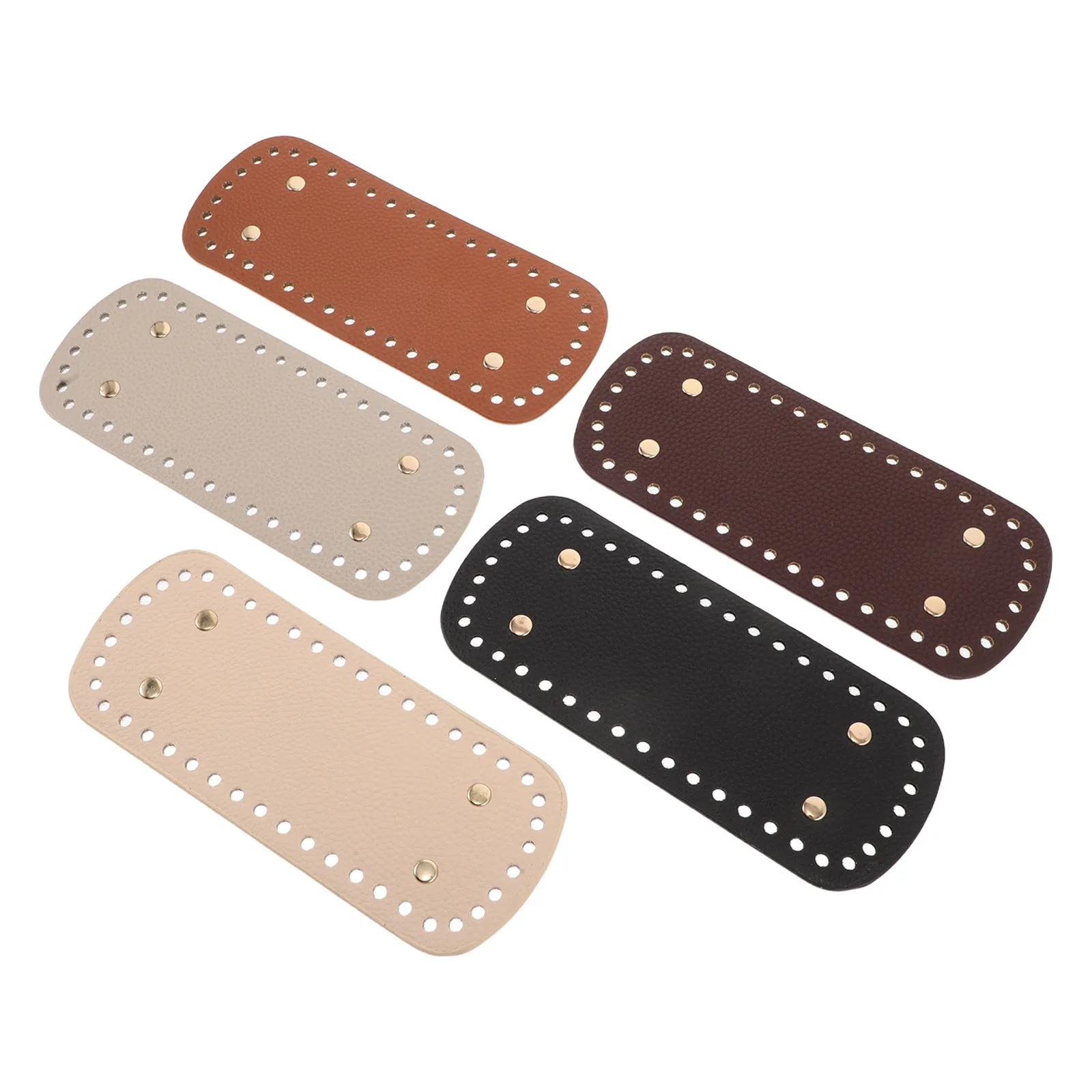 

5pcs Oval Bottom Inserts Pu Handbag Base Shaper Diy Crochet Tote Bag Making Accessories - Bag Bottom Support