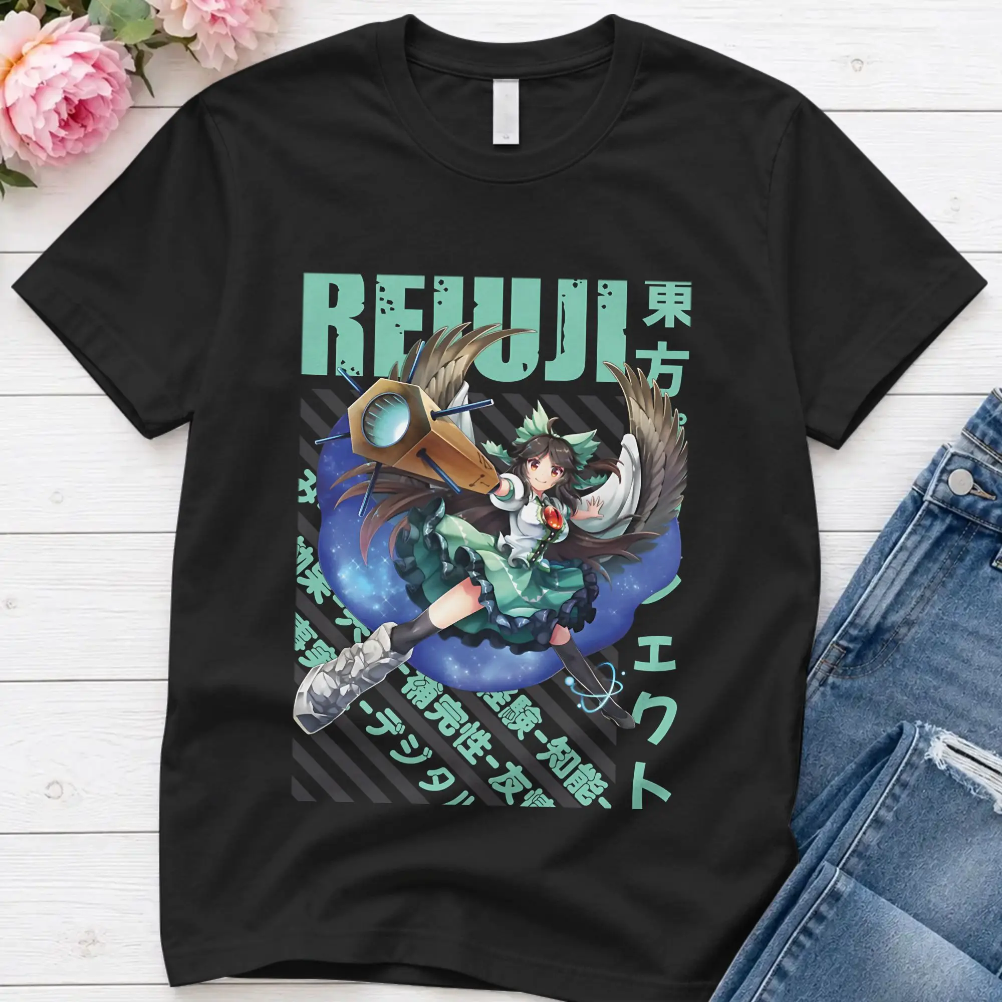 Touhou Project  Utsuho Reiuji  T-Shirt Summer  Hipster T-Shirts Men's Cotton Round Neck 4XL 5XL 6XL Tees Short Sleeve Y2K Tshirt