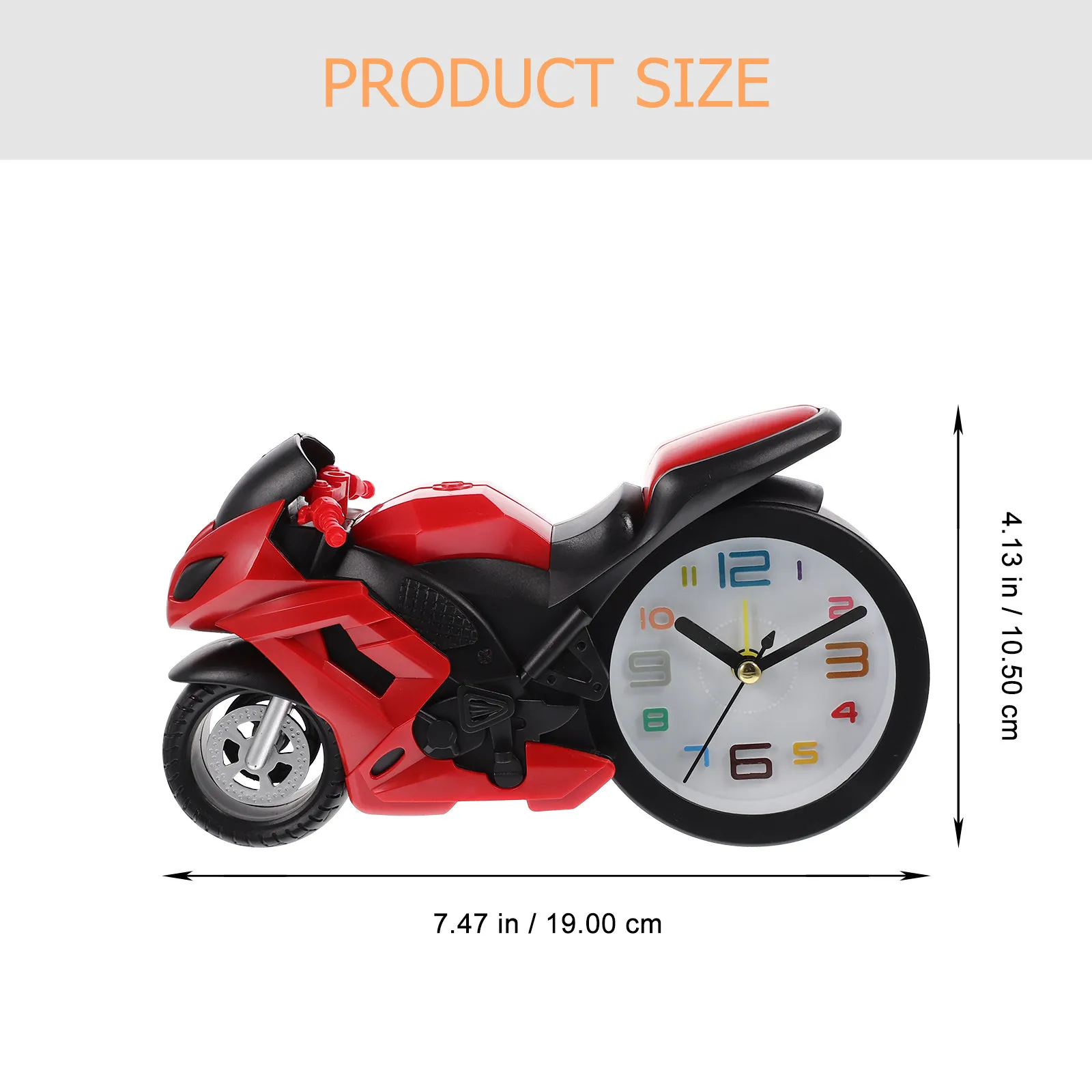 Motorcycle-Shaped Desktop Clock – Sturdy Mini Bike Ornament for Home, Office, Shelf Decor