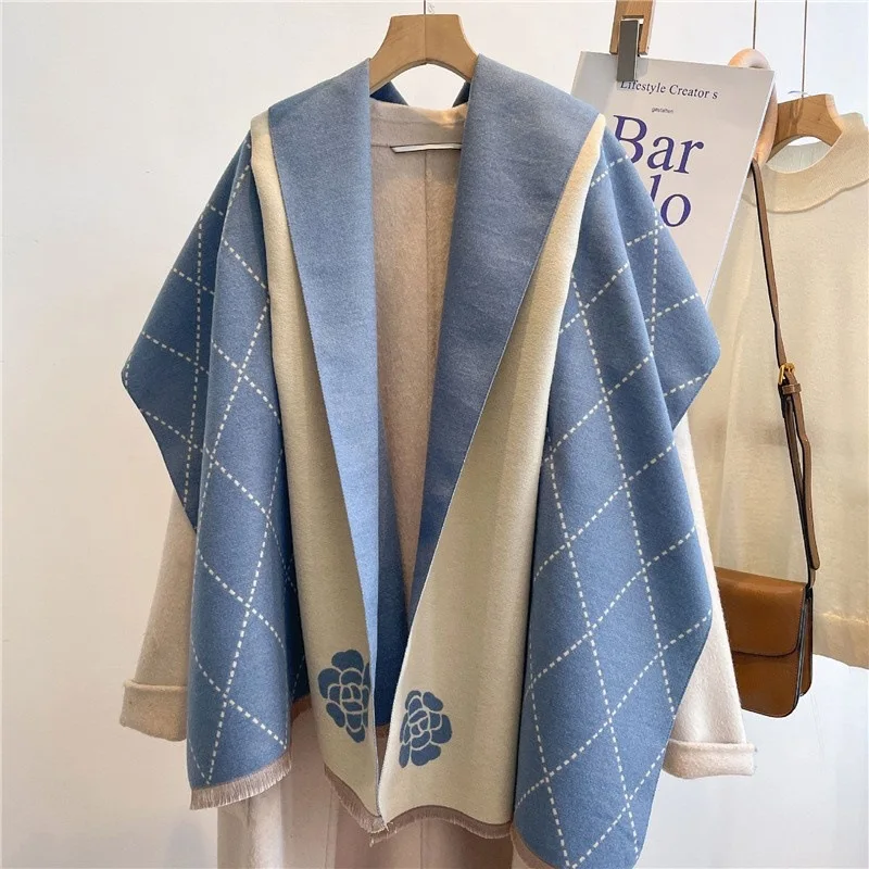 

2025 Designer Cashmere Scarf Women Winter Shawl And Wraps Hijab Thick Blanket Ladies Long Pashmina Echarpe Neckerchief Bufanda