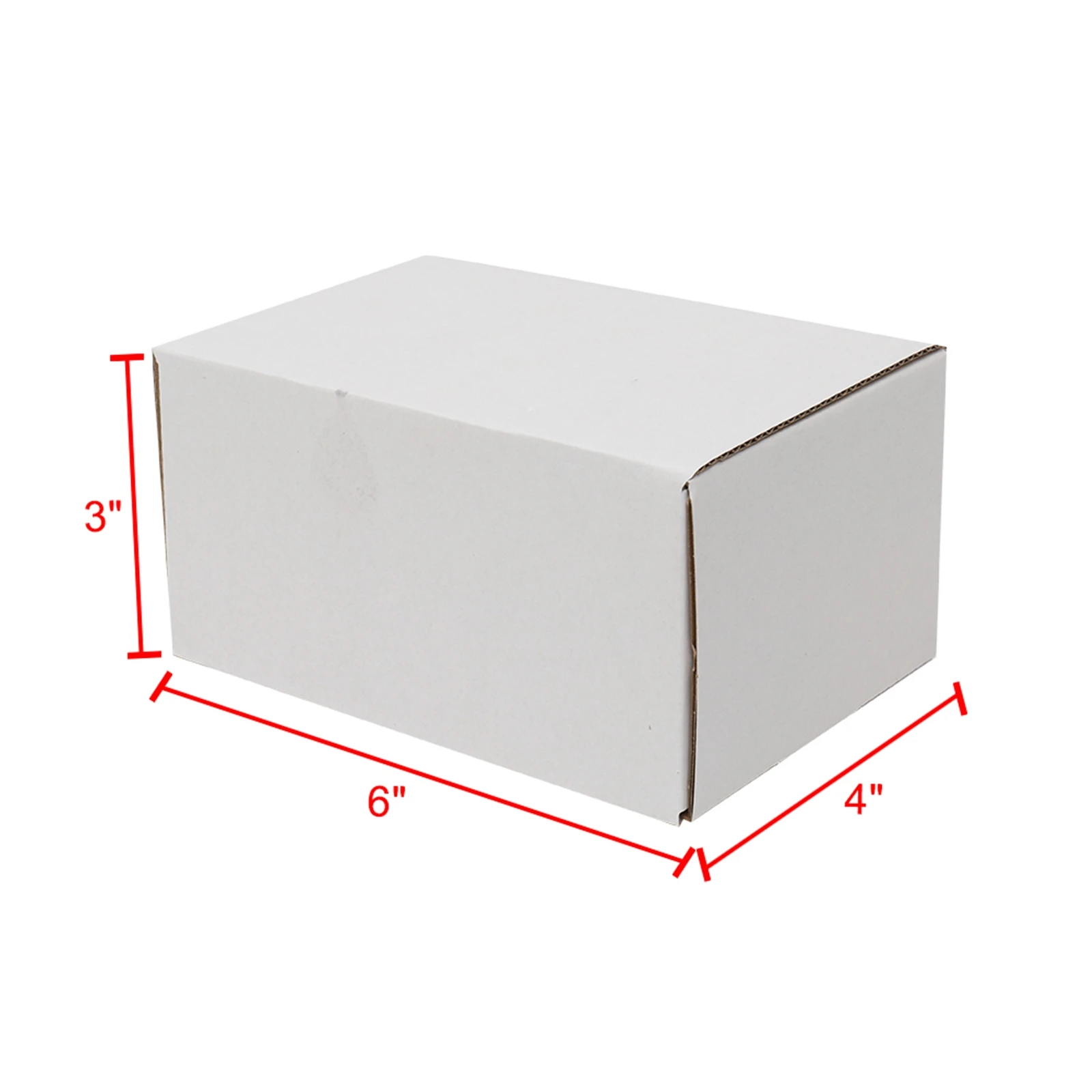 50 Pack 6x4x3 Inches Corrugated Shipping Boxes, 15.2x10x7.6cm White Outside Yellow Inside Cardboard Mailer Boxes for Small Business Packaging Mailing Storage