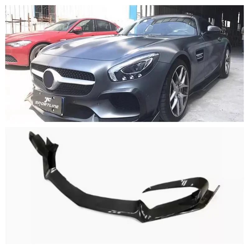 For Mercedes Benz AMG GT GTS GTC GTR 2015-2018 2019-2023 REAL Carbon Fiber Front Lip Splitters Bumper Kit Spoiler