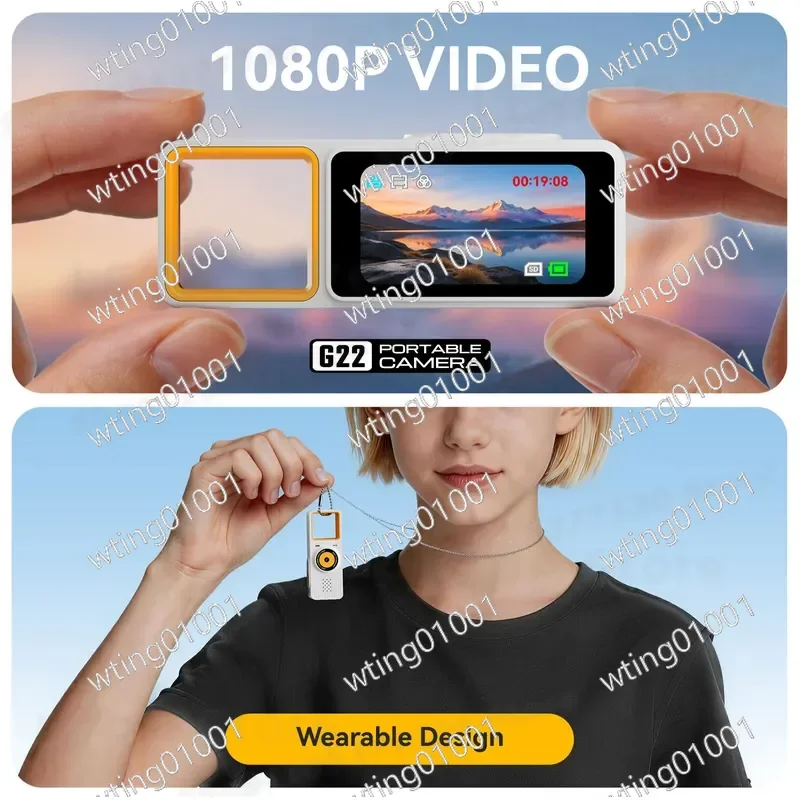 for G22 Mini Pocket Camera Portable HD Video Recorder Student Compact Camcorder High Definition Photo Capture Small Body