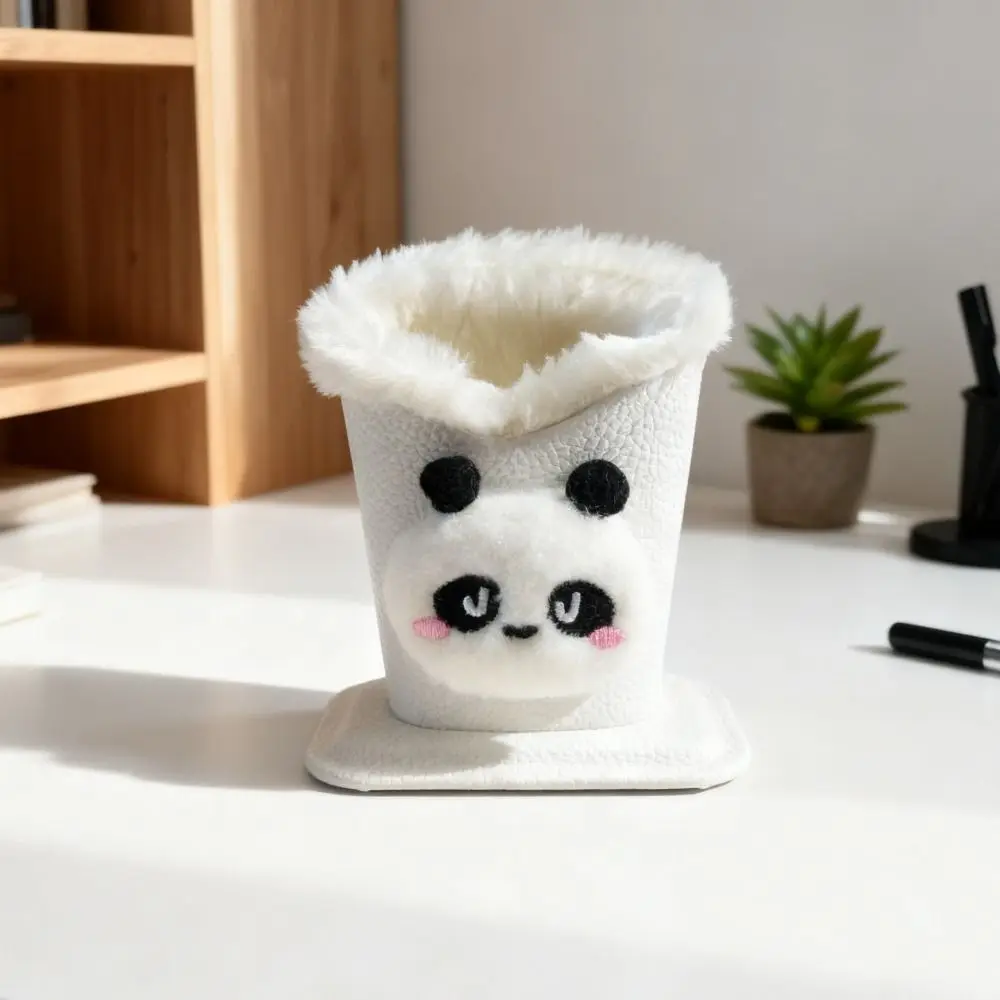 

Cute PU Leather Eyeglass Holders Cartoon Lined Glasses Box Multi-Functional Space-Saving Sunglass Holder Desk Organizer