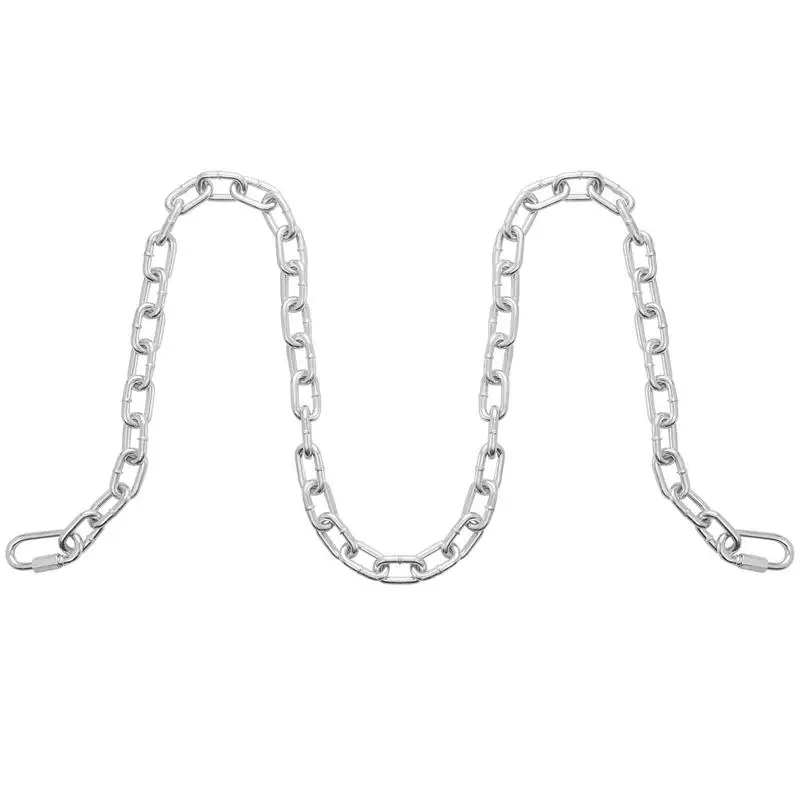 Sicherheits-Spiralkette, 5/16 Zoll x 92 Zoll, 1667 lbs sichere Arbeitslast, verzinkt, geprüfte Spiralkette mit zwei Schnellverbindungen, verzinkte Kohlenstoffstahl-Gliederkette zum Ziehen, Aufhängen,