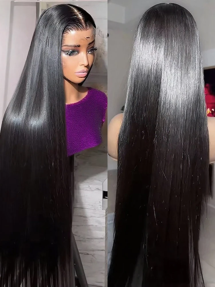 40 بوصة العظام مستقيم شفاف 13x4 13x6 HD الدانتيل الجبهة خصلات الشعر المستعار الإنسان 250% البرازيلي قبل قطعها شعر الإنسان الدانتيل شعر مستعار أمامي