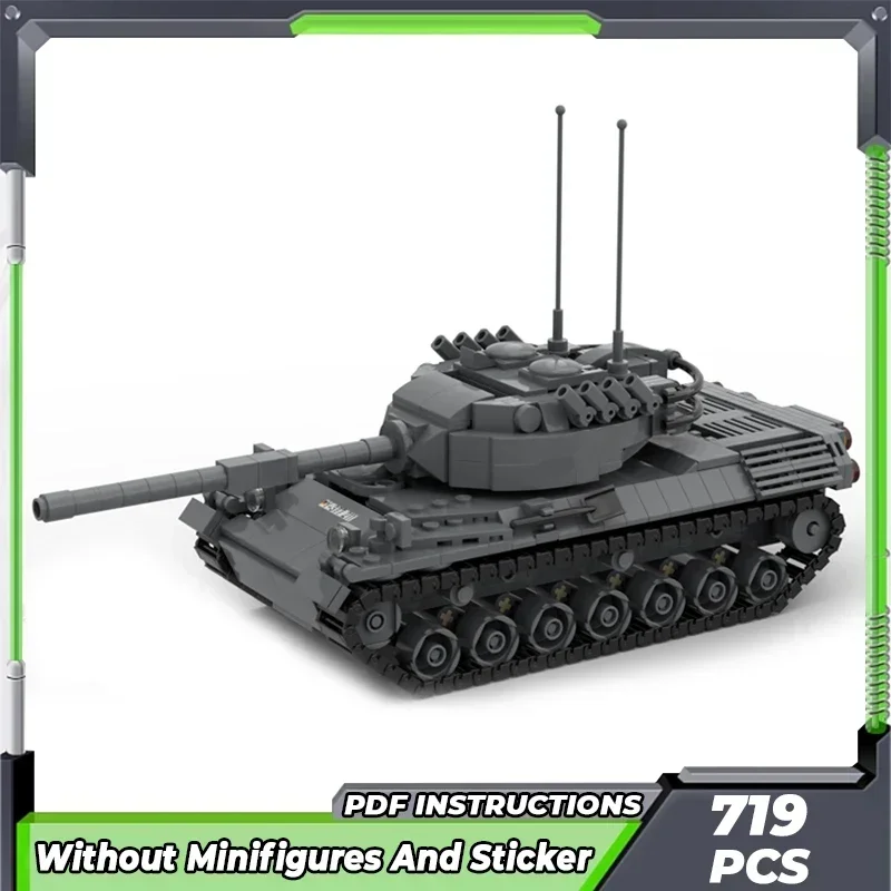 

Moc Building Bricks Military Model Leopard Main Battle Tank Technology Modular Blocks Gifts Toys For Children DIY Sets Assembly