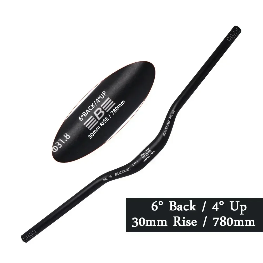 BUCKLOS MTB Stuur 580/620/720/780MM Fiets Zwaluw Stuur 25.4MM 31.8MM Mountainbike Stuur Aluminium Riser Bar
