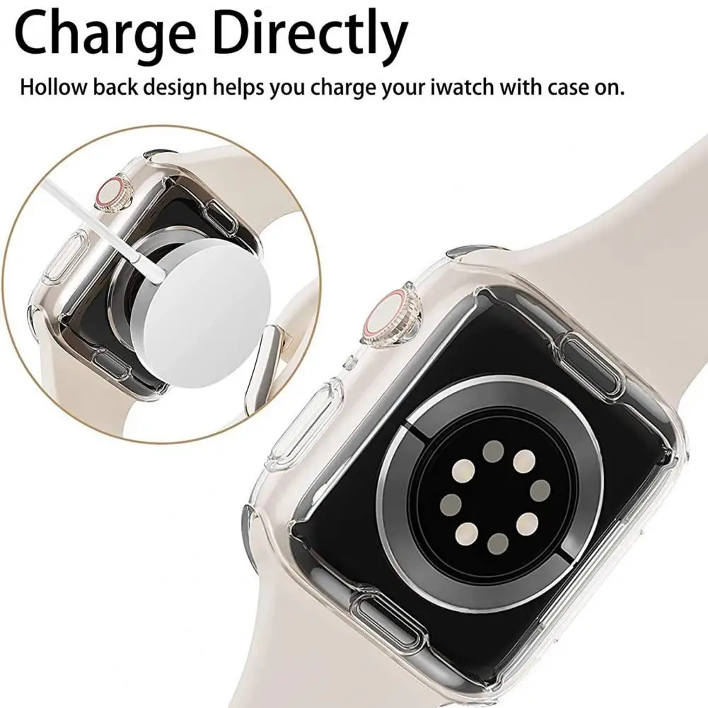 38/40/41mm 42/44/45mm Bumper Protective Case for Apple Watch Series 8 Soft TPU Transparent Watch Protective Case