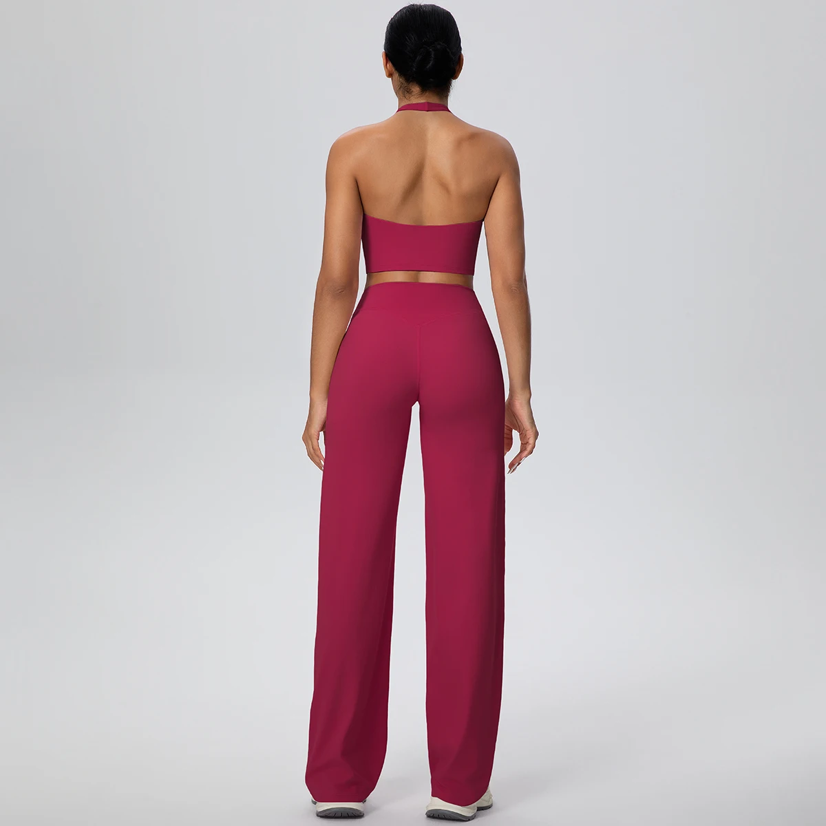 2 stück Atmungsaktive Sommer Workout Top Hosen Yoga Set Yoga Unterwäsche Mit Brust Pad Schnell Trocknend Push-Up Bleistift Hosen yoga Set – Detail 27
