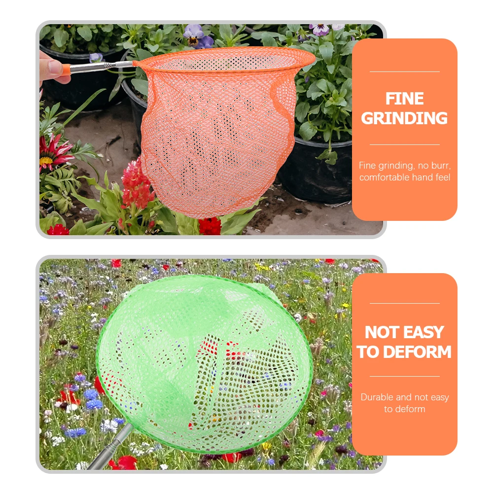 

3pcs Stainless Steel Fishing Nets Insect Catcher for Kids Bug Catcher Kit Butterfly Net Small Size Portable Quick Assembly Mesh