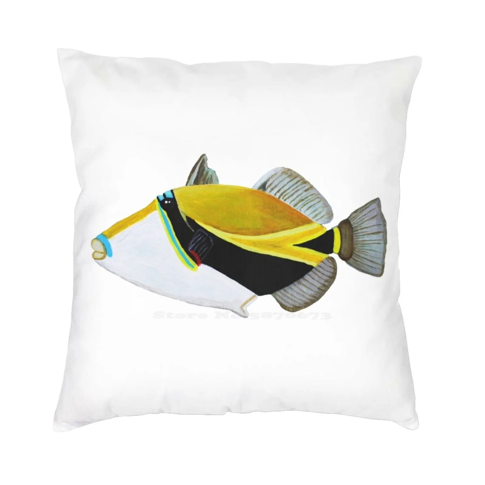 

Humuhetàukunukuapuaa | Триггерная рыба соленой рифой | Футболка с акриловой живописью Хлопковая футболка Humuh Weeukunukuapuaa Humuhumu