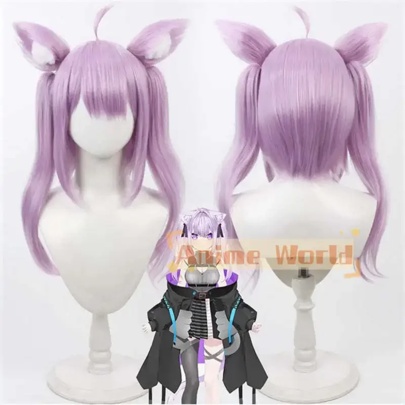 Virtual YouTuber Hololive Nekomata Okayu Seventh Costume Cosplay Wig Synthetic Hair Heat Resistant Halloween Role Play Party