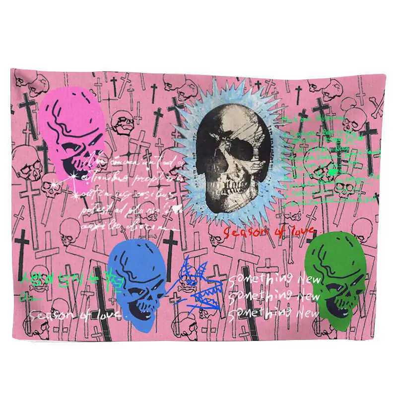 Gothic Rock Dark Y2K European American Style Wall Hanging Tapestry Unique Alternative Subculture Personalized Background Decor