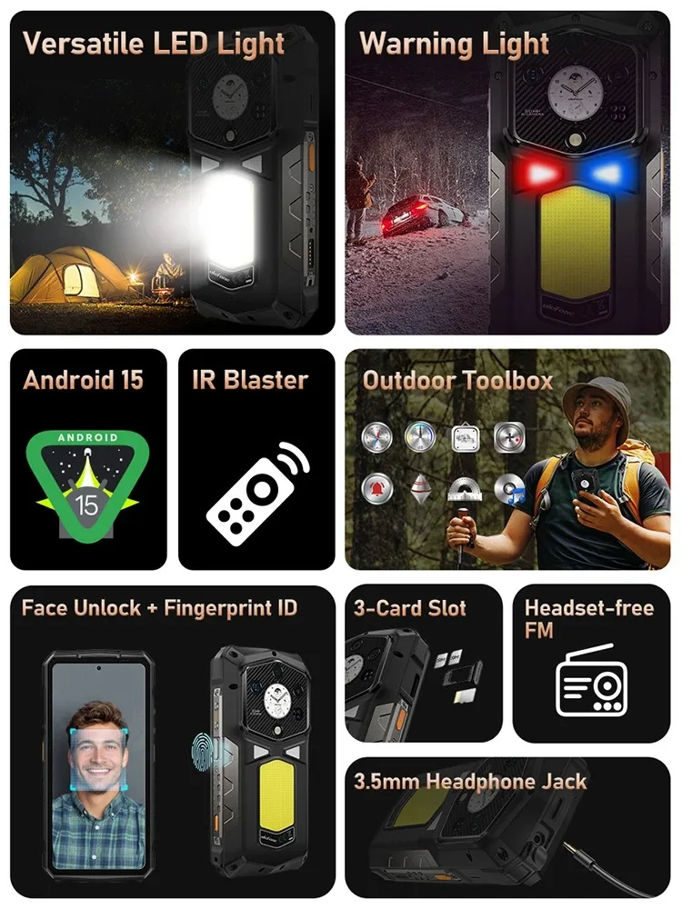 Ulefone Armor 29 Pro 5G AI هاتف متين 6.67 "120 هرتز حتى 32 جيجابايت رام 512 جيجابايت ROM 21200 مللي أمبير 120 واط 64 ميجابكسل للرؤية الليلية الهاتف المحمول #5