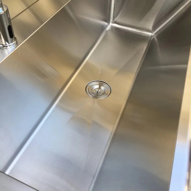 Lavabo in Acciaio Inox SUS 304 per Personale di Pulizia in Laboratori di Purificazione, Industrie Alimentari, Fabbriche e Industrie Farmaceutiche