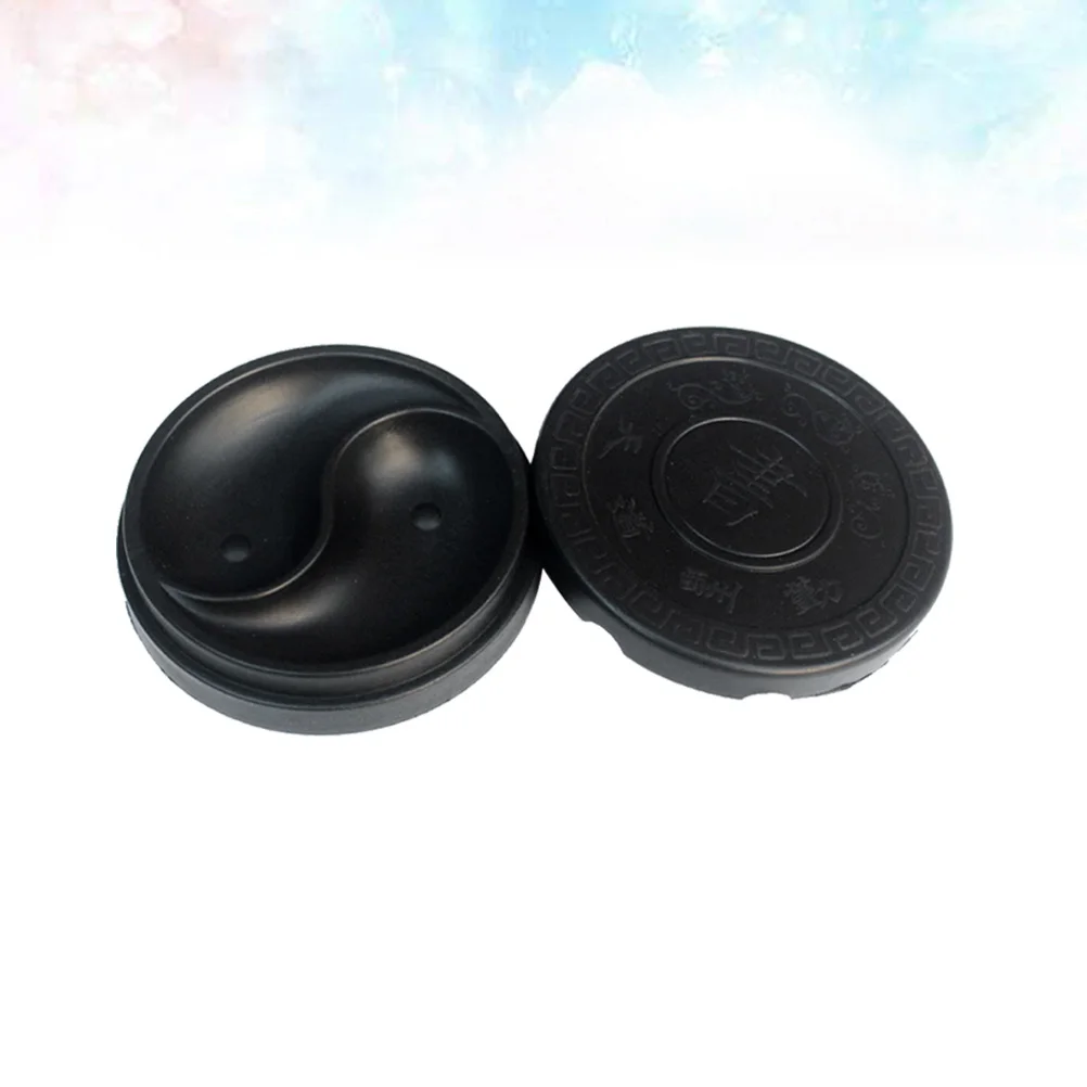 

Tai Chi Shape Ink Cartridge Inkstone Chinese Traditional Inkslab Calligraphy Accessory Inkstick Smooth Inner Surface Grinds Ink