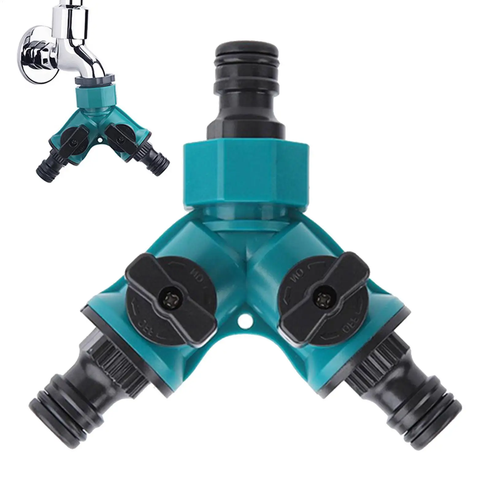 Garden Hose Splitter Garden Hose Connector With Turn On Outdoor Faucet Splitte Extension Splitting Irrigation Adapter For Farm