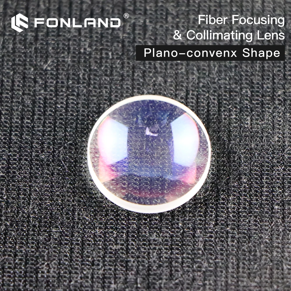 Fonland Focando Collimating Lens Diâmetro 2037 mm Sílica Fundida de Quartzo para Máquina de Laser de Fibra de Alta Energia 1064nm Plano-convenx