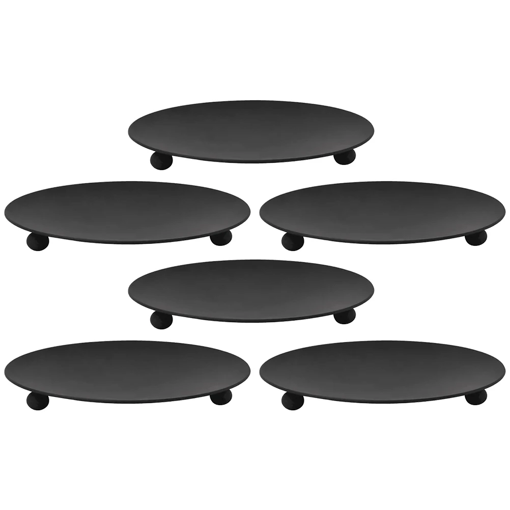 

6Pcs Iron Plate Set High-Quality Metal Holder for Aromatherapy Meditation Wedding Party Decor Use