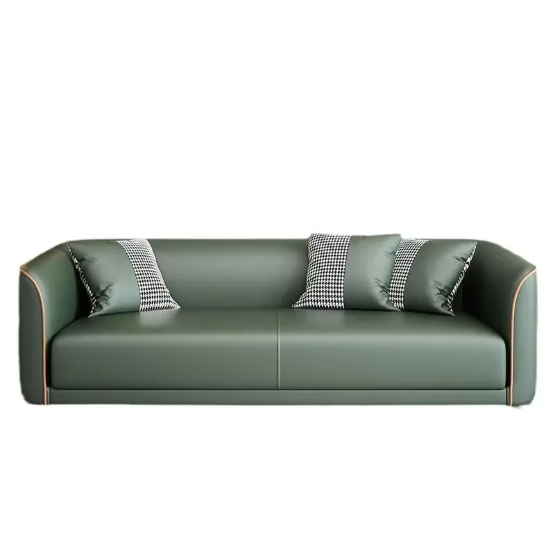 

#For Modern Minimalist Wood Sofa Set Double Three-Person Corner Rental Room Home Furniture Small Unit Villa Technology Cloth