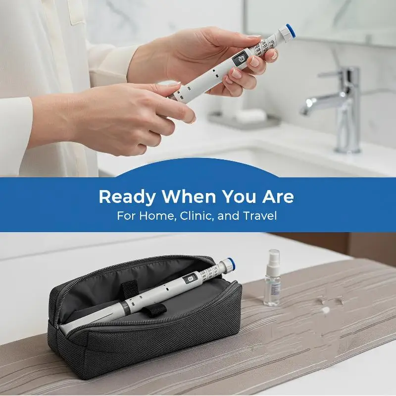 Insulin Injection Pen Precise Dosage Control Quiet Operation Portable Slim Design for Home Public Place Use