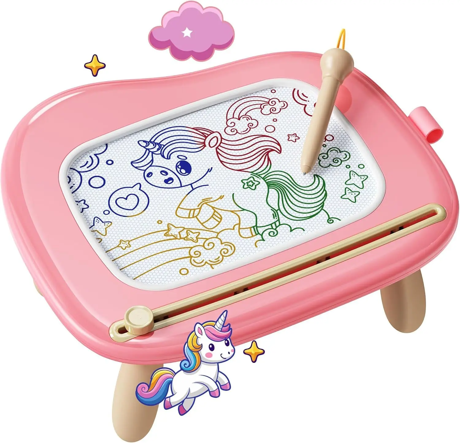 Magnetic Drawing Board,Color Erasable Doodle Writing Tablet Doodle Board for Kids, magnetic drawing board for toddlers 1-3, Gift