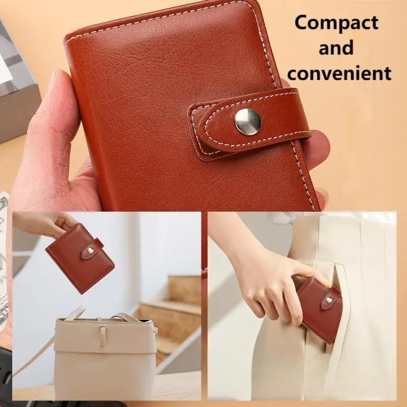 Nueva carpeta de cuero PU M5, cubierta tipo billetera, carpeta de ahorro, cuaderno recargable de 5 anillas, planificador, carpeta económica de tapa dura, organizador