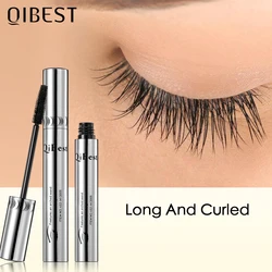 Qibest wasserdichte Mascara Black Eye Make-up Rimmel 4d Wimpern Kosmetik Curling dicke Mascara Wimpern Seide Faser Volumen Mascara