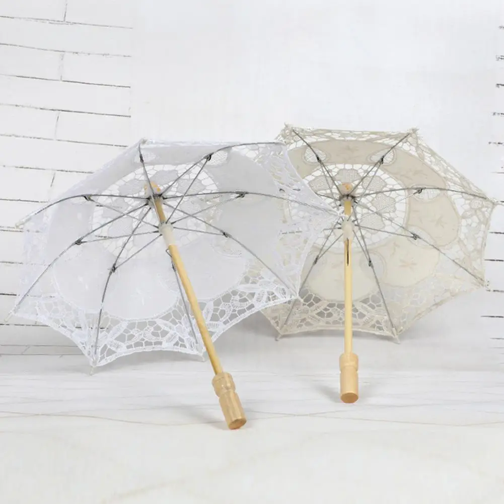 Ladies Fashion Elegant Sun Umbrella Long Lasting Durable Eye-catching Umbrella Retro Style for Stage Cosplay Props