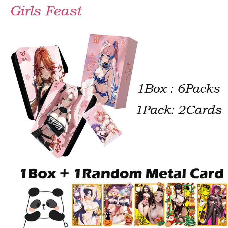 New Goddess Card Girl Feast Hobby Collectible Card Bikini Summer Suit Doujin Anime Booster Box Toy Gifts