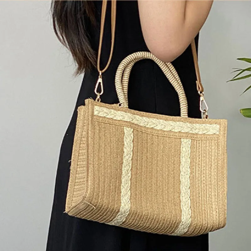 

Large capacity women bag 2024 new handmade woven shoulder bag handbag fashion crossbody bag tote bag