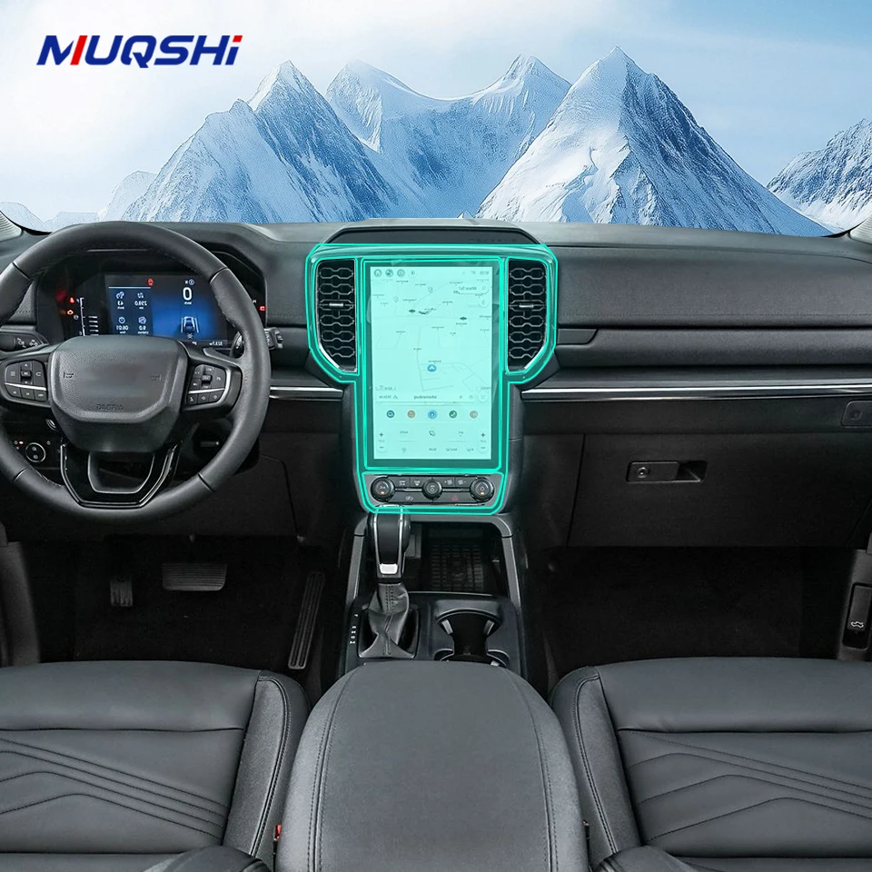 

For Ford Ranger 2023-2025 Pre cutting Car Interior PPF Paint protection Film TPU Gear Panel Anti-Scratch Sticker Cover