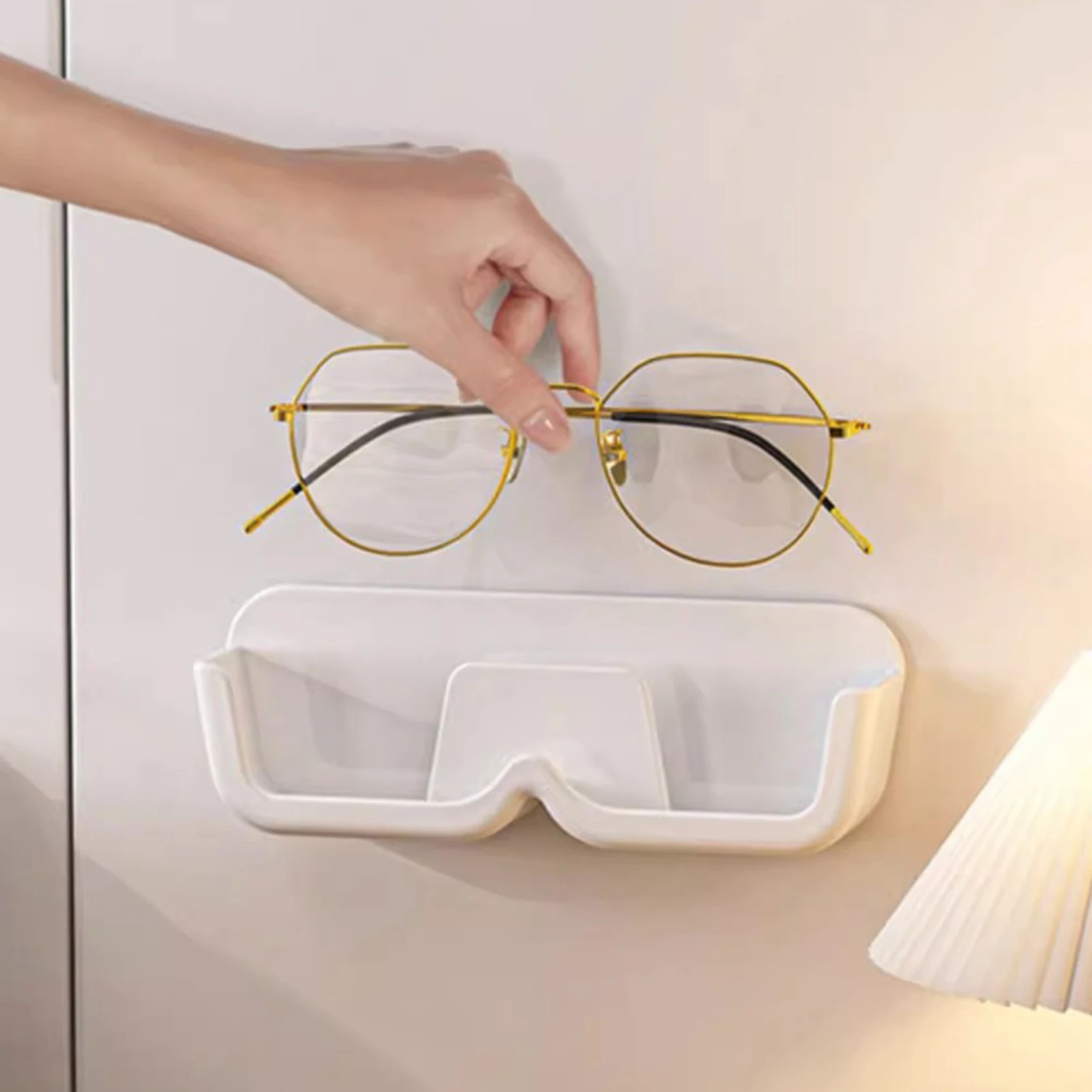Wall-Mounted Glasses Display Rack Storage Holders Unique Punch-Free Glasses Organizer Suitable for Keys Jewelry Accessories